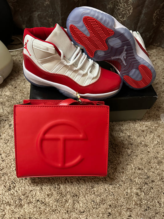 Purse and sneakers